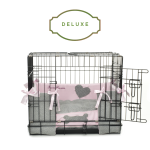Bumperset deluxe: grijs/roze